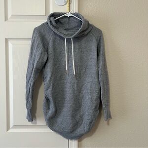 Isabel Maternity by Ingrid & Isabel Blue Cowl Neck Sweatshirt XS